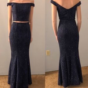 Navy Blue Sparkle Prom Dress!